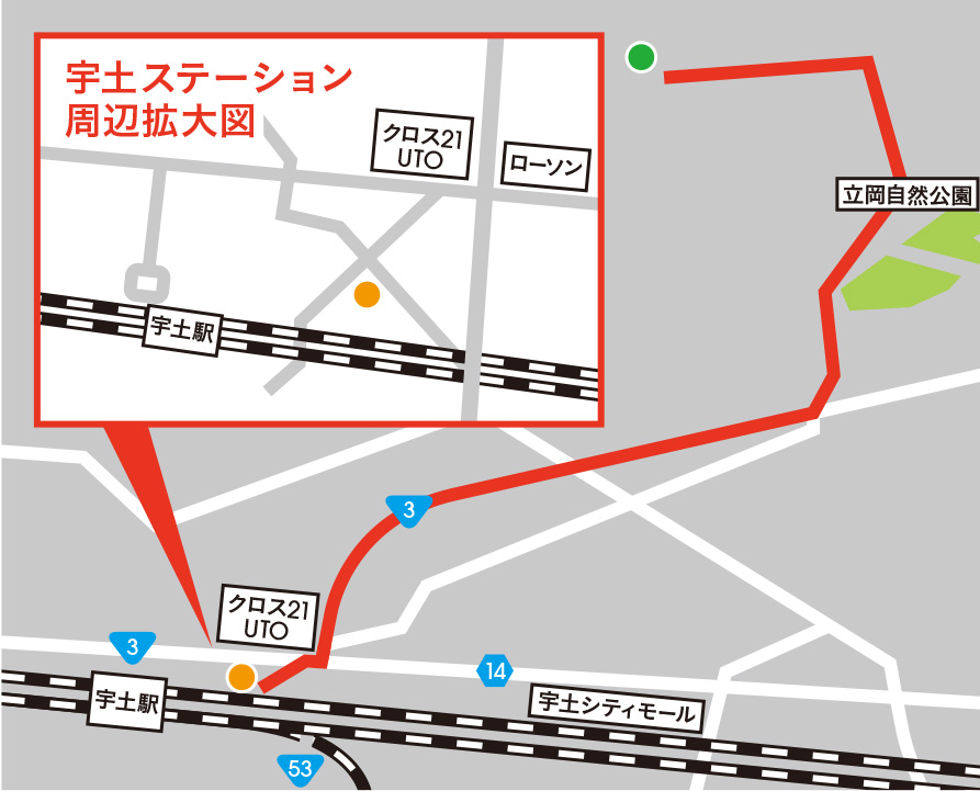 アカデミータウンの配置図